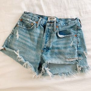 AgoldE denim shorts size 24 gently used